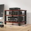 Gabinete de TV Simples Multifuncional Gabinete de Alto-falante Suporte para Amplificador Pés Suporte AV Rack com Amortecimento de Vibração Suporte hifi CD