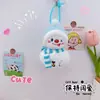 Lindo Colgante Llavero Muñeco de Nieve Navideño Colgante Creativo de Peluche con Bufanda Pequeño Muñeco de Nieve Colgante Corazón de Niña Colgante para Mochila Escolar