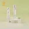 Fábrica de Materiais de Embalagem para Caneta Corretivo e Contorno Galvanizada a Prata Novo Pincel Fino Macio de Cabeça Redonda com Duas Pontas Tubo Vazio para Bastão de Blush