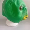 Explosões máscara cabeça de peixe verde Halloween animal vinil sereia, peixe estranho fronteira fábrica atacado
