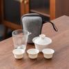 Ovelha gordura jade porcelana high-end viagem ao ar livre conjunto de chá terno atacado Express Cup um pote dois três xícaras portátil presente de cerâmica