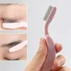 Pente de aço para cílios cílios postiços ferramenta para cílios pente reto para cílios dispositivo auxiliar para cílios postiços pente de cílios de aço inoxidável portátil