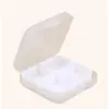 Pastillero Especial Transfronterizo de Cuatro Compartimentos con Tapa de Plástico Escarchado Cuadrado Portátil para Equipaje de Mano Caja de Almacenamiento de Pastillas