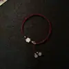 Nuevo brazalete de cuerda trenzada roja y plata estilo chino, moderno, exquisito, de alta gama, creativo, versátil para el uso diario