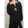 Sudadera Estilo Americano de Espiga para Hombre y Mujer, Nueva Marca de Tendencia Primavera y Otoño, Camiseta Suelta de Manga Larga con Cuello Polo