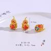 Colgante de collar con forma de calabaza de loto, de oro de arena vietnamita que no se decolora desde hace mucho tiempo, con accesorios de bricolaje, buena suerte, estilo antiguo, para hombres y mujeres.