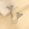 Clip de Peito Borboleta com Franjas Sexy Europeu e Americano Corrente de Peito Acessórios Feminino Boate Festa Corrente Corporal Sexy com Strass Casal Flertando