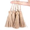 Manual directo de fábrica, protección del medio ambiente, color natural, cuerda de cáñamo, borla, rafia, hierba, colgante, oreja, accesorios de artesanía, punto