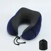 Almohada en Forma de U de Espuma Viscoelástica al por Mayor Almohada para Cuello Transfronteriza Almacenable Soporte para Cuello en Forma de U para Avión, Tren de Alta Velocidad, Oficina