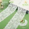 Borda de Renda de 8cm, Borda de Renda Elástica Ondulada, Acessórios de Renda para Vestidos de Casamento, Em Estoque