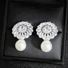 Brincos Exquisitos de Girassol com Zircônia, Brincos de Nicho de Alta Qualidade com Senso de Design, Populares no Xiaohongshu, Estilo Exagerado E6479