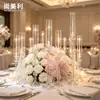 Adereços de Casamento Transfronteiriços Shangmeili Enfeites Sólidos de Acrílico Castiçais Adereços de Decoração para Eventos em Hotéis Recipientes para Velas