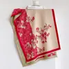 Bufanda Nueva de Imitación Cachemir Floral con Carácter Chino Fu para Mujer, Chal Grande Jacquard Floral Retro de Rama, Calentador de Cuello Cálido para Otoño e Invierno