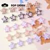Colgante Popular de Estrella a Cuadros Pequeño Colgante Cuentas Sueltas Joyería Llavero de Cuenta Colorido a Cuadros Estrella de Cinco Puntas DIY