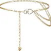 Cadena de cintura transfronteriza europea y americana para mujer, accesorio de cintura con colgante de retrato de metal vintage, versátil para vestidos y jeans, cadena corporal moderna y a la moda