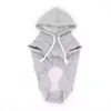 Moletom simples para animais de estimação transfronteiriço, moletom de cor cinza e branca básica para cães e gatos, roupas para animais de estimação de pequeno e médio porte