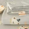 Sábanas de Gasa de Doble Capa de Verano Pieza Única Grado A Grado Materno e Infantil Dormitorio No Algodón Algodón Puro Sábanas Individuales Funda de Almohada Juego de Tres Piezas