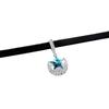 Estilo K de Estrellas y Luna Cool Simple Cadena Clavicular de Fragancia Pequeña Correa Negra para el Cuello Collar Corto Choker para Mujer Choker