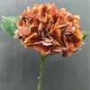 Película Western Americana Tacto a Mano Hortensia Accesorios para el Hogar Florales Lavable Hortensia de Cabeza Única con Hoja Accesorios de Boda