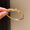 Pulseira de Zircônia Banhada a Ouro Real 18K com Design Minimalista, Estilo Nicho, Luxo Leve, Sensação de Alto Padrão, Joia Versátil