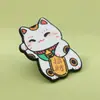 Broche de Gato da Sorte Desenho Animado Anime Acessório de Roupa Broche Pin de Combinação para Camisa de Estudante