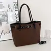 Moda para Comércio Transfronteiriço Bolsa Tote Fosca de Grande Capacidade Casual Versátil Bolsa Saco para o Dia a Dia Bolsa de Ombro Único Retrô Feminina