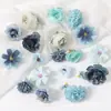 Conjunto de Design de 20 Peças de Flores Artificiais para Materiais DIY, Acessórios de Cabelo Hanfu, Decorações de Casamento e Arranjos de Flores Artificiais