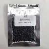 Zircón Negro de 0.8 mm a 3 mm Piedra Suelta Forma Redonda Piedra Preciosa Negra Piedra Suelta Incrustación de Circonita Cúbica Cz