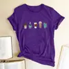 Camiseta con estampado de café helado con copo de nieve manga corta estilo europeo y americano top transfronterizo AliExpress verano nuevo 2022