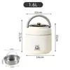Lonchera de acero inoxidable 304, recipiente para el desayuno de gran capacidad, ideal como regalo, adecuado para el trabajo o la escuela, portátil, con compartimentos, hermético y mantiene la comida caliente