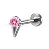 Jiangtai F136 Titanio Transfronterizo Más Vendido Puntiagudo Circonita Piercing de Labios Aleación de Titanio G23 Joyería para Piercing Corporal Piercing de Hélice de Oreja