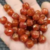 Ágata roja helada cuentas hexagonales Jade cuentas sueltas Calcedonia roja Passepartout pulsera collar accesorios aretes cuentas
