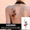 Pegatinas de tatuaje florales rojas y coloridas, impermeables y de larga duración, para pecho, espalda, brazos, piernas, adecuadas para chicas atractivas y mujeres maduras, estilo europeo y americano