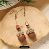 Pendientes Vintage Hechos a Mano de Plantas y Frutas, Piña Estilo Bosque, Estilo Étnico Artístico, Frutas Secas Herbales Chinas, Pendientes Creativos de Nicho para Mujeres