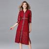 Nuevo Vestido Cheongsam Mejorado Ligeramente Gordito Primavera y Otoño Nuevo Estilo Chino Festivo Combinable Cintura Elástica Talla Grande