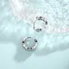 Aretes de Clip Hexagonales, Estilo Clásico Europeo y Americano, Pendientes Poligonales Ondulados de Moda, Versión Ancha de Panal, Aros Pequeños Lisos