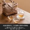 Tazón Cubierto de Cristal Nube Niebla Sancai de Fábrica Taza de Té Exquisito Juego de Té Kung Fu de Vidrio Tazón de Té de Aspecto Alto para Mujer No Calienta