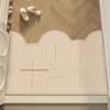 Tapete de Chão Estilo Creme Resistente à Sujeira e Sem Lavagem Tapete de Porta de Entrada de PVC Tapete de Argola de Seda para Porta de Entrada Pode ser Cortado