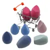Esponja de Maquillaje de Terciopelo de Cuerpo Completo, No Absorbe Polvo, No Suelta Pelusa, Forma de Oliva, Sin Látex, Forma de Calabaza Gota de Agua