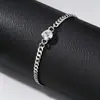 Pulsera Redonda de Plata de Ley S925 Más Vendida Transfronteriza Cadena de Hueso de Serpiente Moda de Lujo Ligero Pulsera de Moissanita de Burbuja de 1 Quilate para Mujer