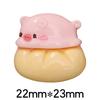 Comida dos desenhos animados e jogar bolo de porco rosquinha diy resina jóias acessórios telefone celular shell hairpin copo de água material atacado