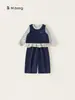 Conjunto Infantil You Bao Dobladillo de Encaje Camiseta Interior Pantalones Casuales Elegantes Ropa de Tres Piezas para Niñas