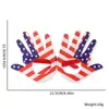 Decorações para o Dia da Independência Americana, Óculos, Fantasias para Festa Nacional, Adereços para Fotos, Armações de Óculos com Estrelas e Bandeira Vermelha, Branca e Azul