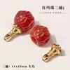 Pulsera Cadena Pagoda de Tres Pisos Cabeza de Buda Ágata Roja Estrella y Luna Rudraksha Accesorios DIY con Cuentas