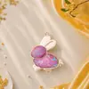 Acessórios de brocado estilo Song chinês, pingente do signo Coelho, colar cultural e criativo feito à mão DIY, decoração para carro e bolsa, atacado