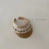 Sombrero de Paja Abierto para Niños con Ala Ancha, Adorno de Encaje, Elegante Sombrero de Sol para Niñas, Sombrero de Sol para Bebés para Salidas en Verano