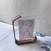 Suporte Exibidor de Porta-Retrato de Placa de PS Transparente Dupla Face Porta-Retrato Personalizado Vários Tamanhos Adorno de Foto Fofo Estilo Ins Logotipo Gravado