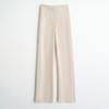 Pantalones de Punto de Hilo Cardado Nuevos de Otoño e Invierno Transfronterizos, Pantalones de Pierna Ancha de Cuatro Niveles, Pantalones de Mujer, Tiro Alto, Elegantes, Pantalones Rectos con Caída