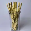Canudo de Papel Descartável Embalagem Individual Canudo Branco Listrado Canudo de Papel Kraft Biodegradável