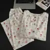 2026 Novo Outono Manga Longa Calça Longa Pijama Feminino Casual Cardigã de Renda Confortável Algodão Nuvem Roupas de Casa